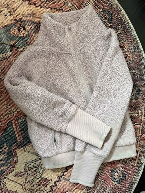 Athleta Lavender Sherpa Zip-Up Jacket